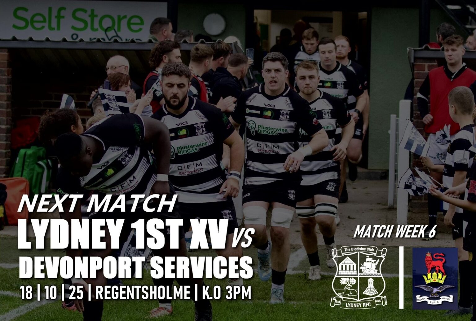 First team selection vs Devonport Services - The Bledisloe Club Lydney RFC